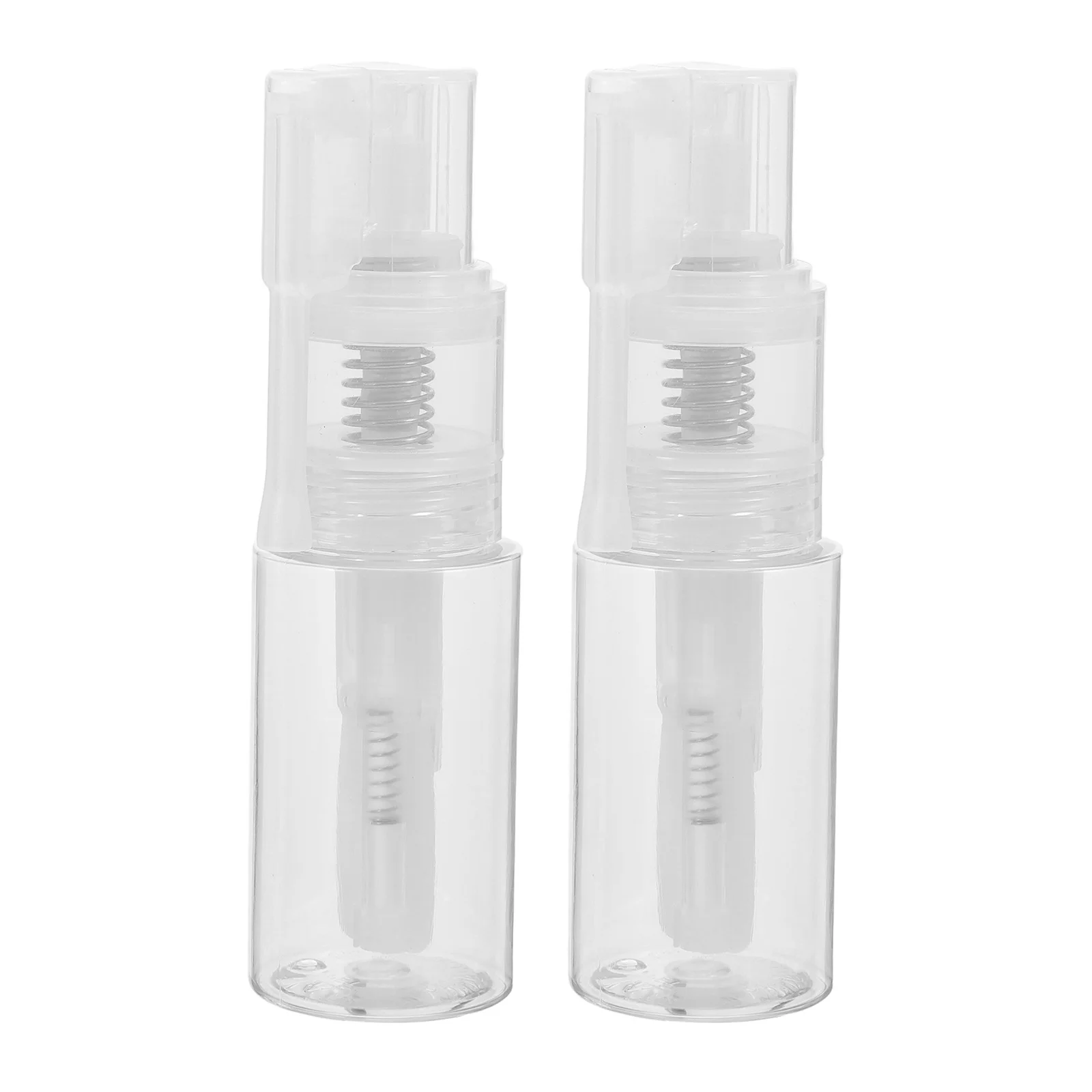 

2Pcs Clear Long Nozzle Dry Powder Spray Bottle Portable Travel Refillable Powder Dispenser for Hair Fiber Body Skin Care