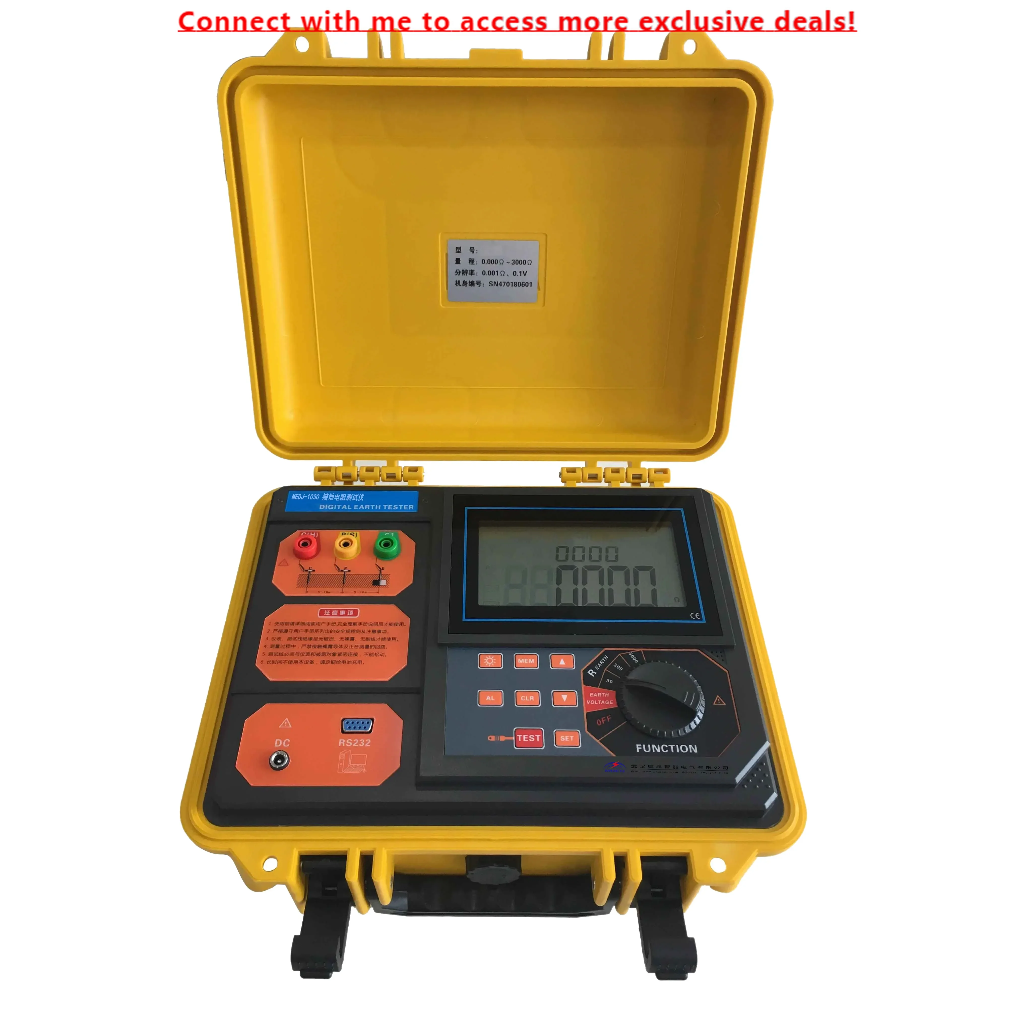 

MEDJ-WY1030 Ground Resistance Tester Digital AC Voltage Ground Earth Resistance Tester
