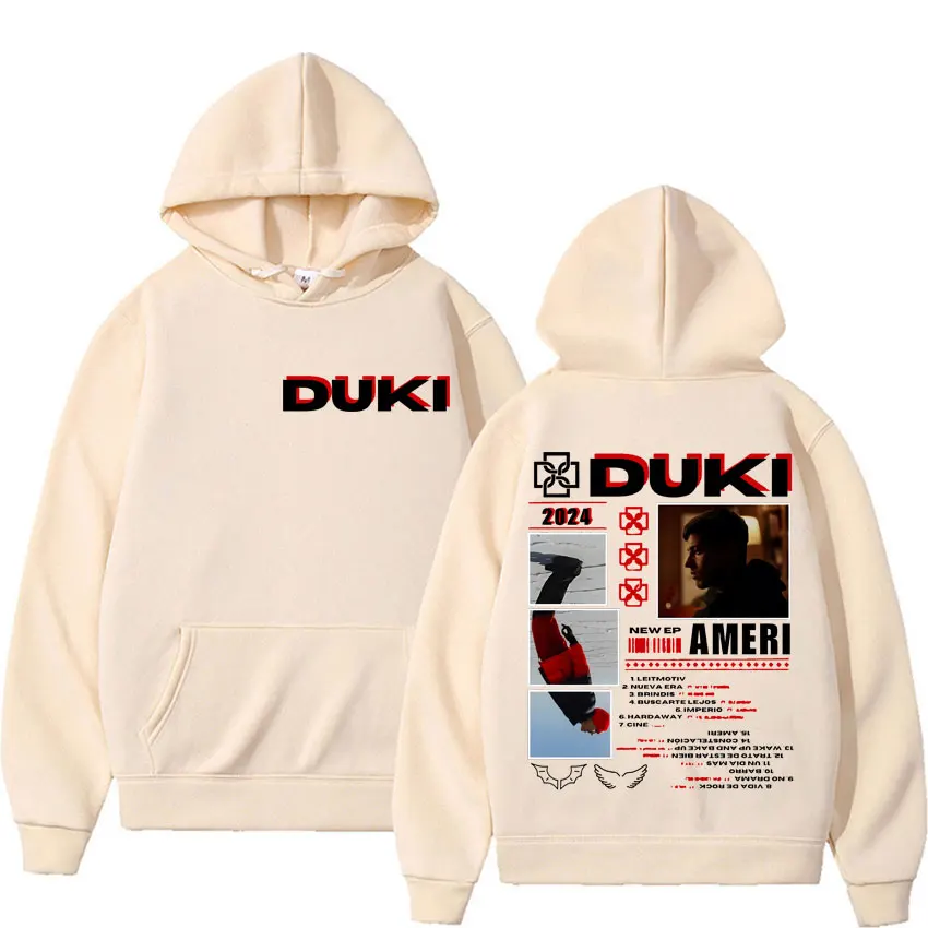 Rapper Duki Music Album Tour 2024 Hoodies for Men Autumn/Winter Fashion Hoodie Unisex Casual High Quality Sweatshirts Pullovers