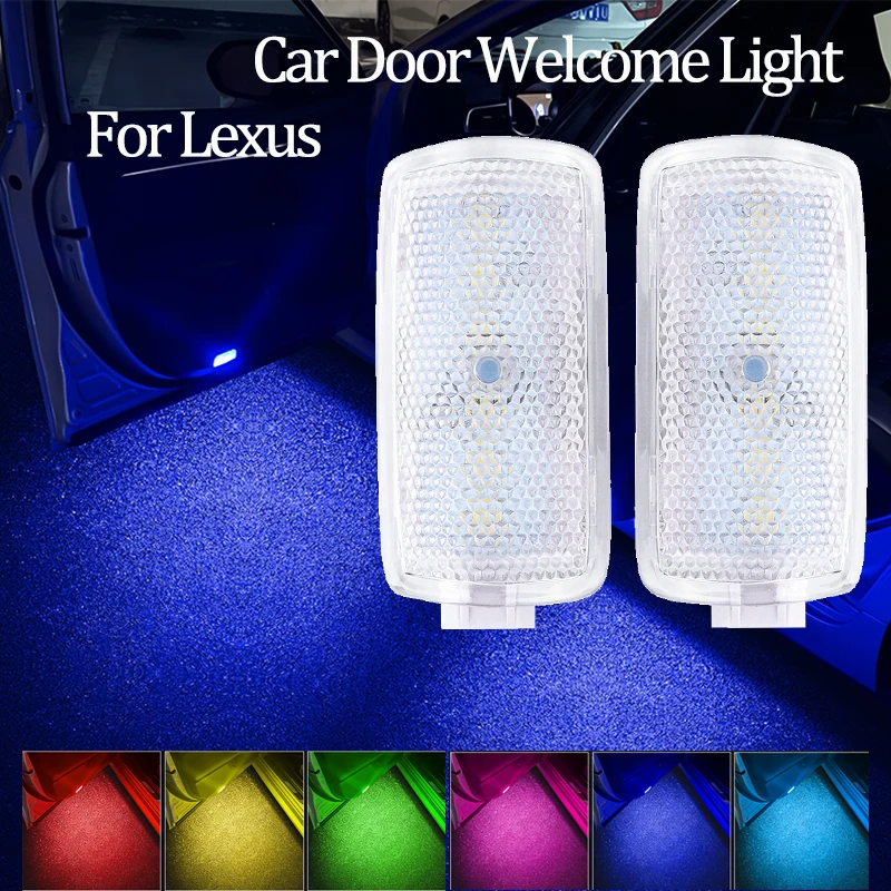 Car Door Light Anti-Collision LED Signal Lamp Lights Colorful Flashing Interior Atmosphere Lights Car Door Welcome Light for SUV