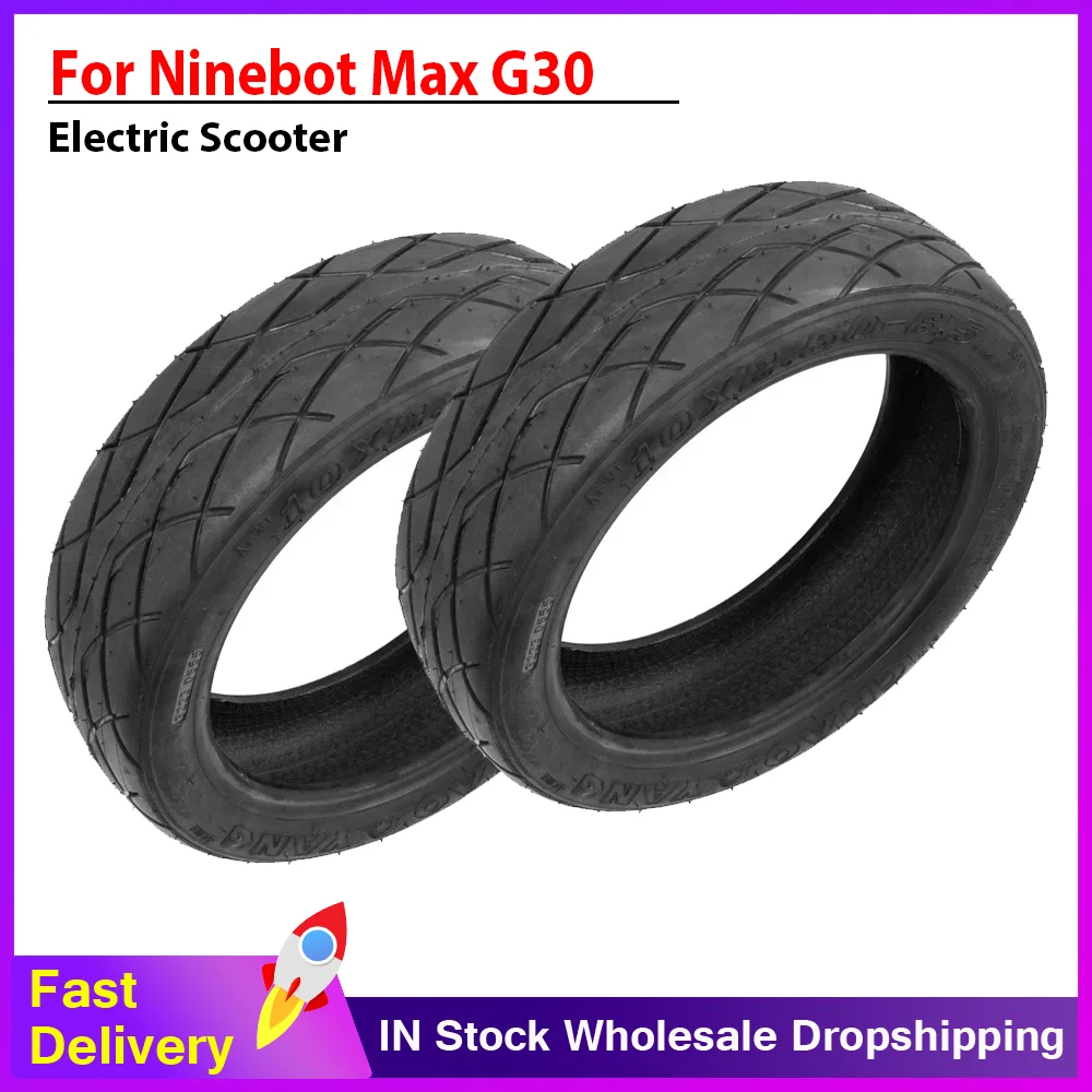 

10x2.50-6.5 Tubeless Tire for Ninebot MAX G30 10 Inch Vacuum Tire Electric Scooter Accessories Replacement Tyre Wheel Parts