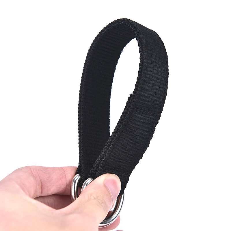 1pc 200KG Bearing Load Hanging Belt T-bar Strap Dumbbell Barbell Rope Handles Strap Tree Swing Strap Hook Ring Connecting Belt