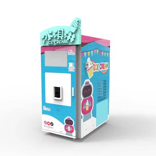 Customized Automatic Self Service Ice Cream Vending Robot Smart Business Metal Machine with SDK Function Business Ready