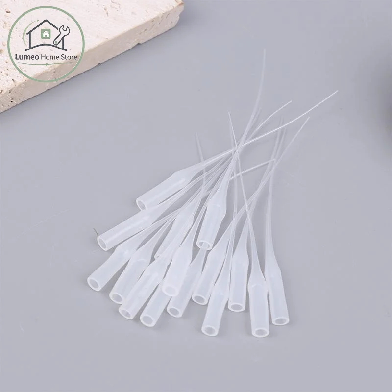 Precision Glue Applicators 100Pcs Extended Dotting Tubes for Laboratory Crafts Art Model Accurate Dispensing