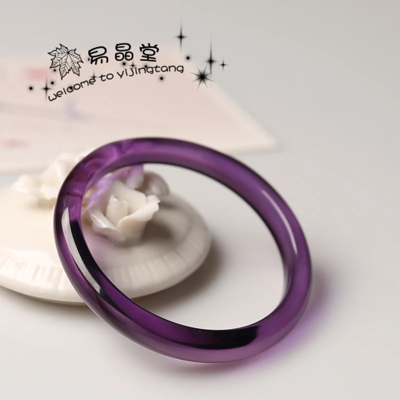 

Genuine 5A-grade Uruguayan amethyst bracelet, jewelry female semi-precious stone, rich dark purple.