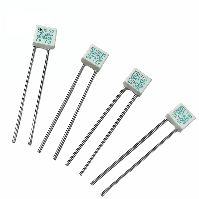 10PCS SELTE Lightning Protection Temperature Fuse 90C 100C 115C 136C Thermostat Thermal Protector Square Temperature Fuse