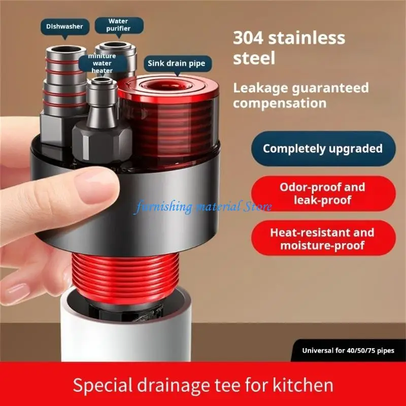 Y5GD High Efficiency Kitchen Sink Drain Pipe Connector with Not Odor Design for Home