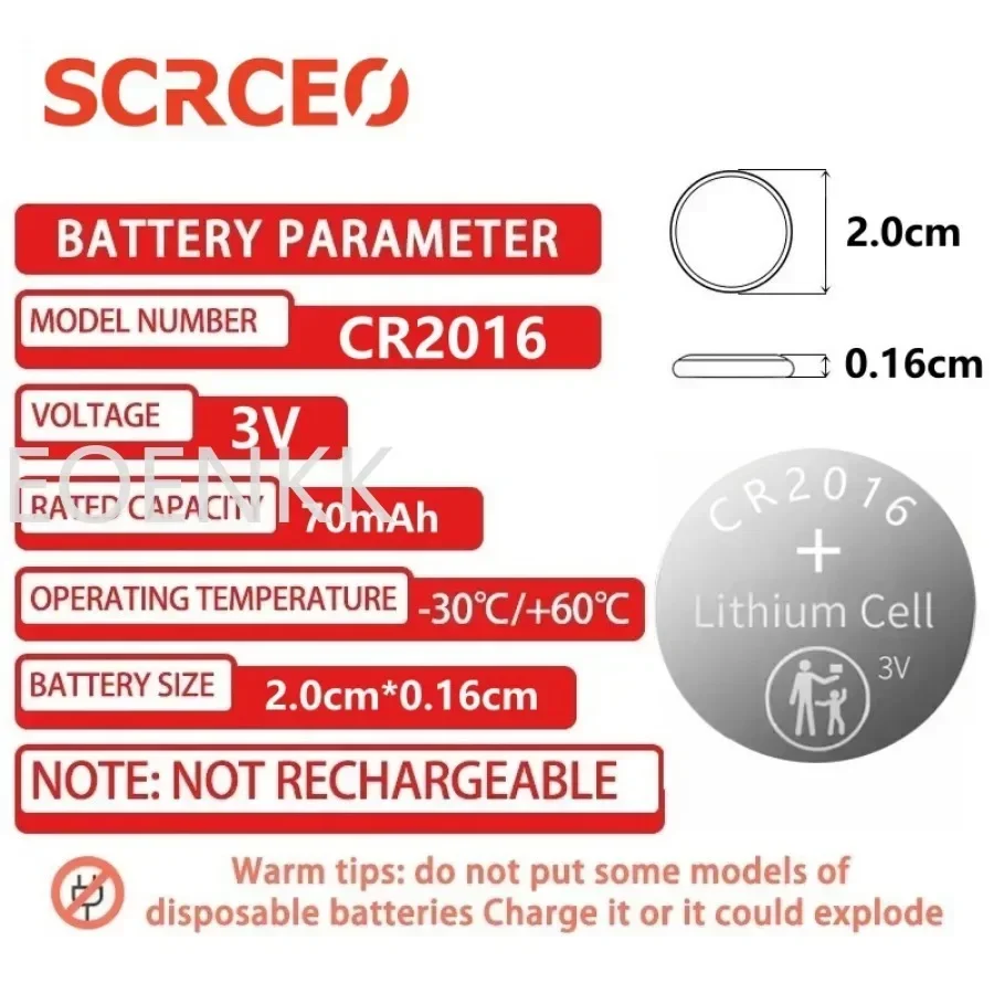 2-50 قطعة CR2016 3 فولت ليثيوم زر CR 2016 بطارية DL2016 BR2016 DL2016 LM2016 عملة خلية ساعة بطاريات للعب على مدار الساعة عن بعد