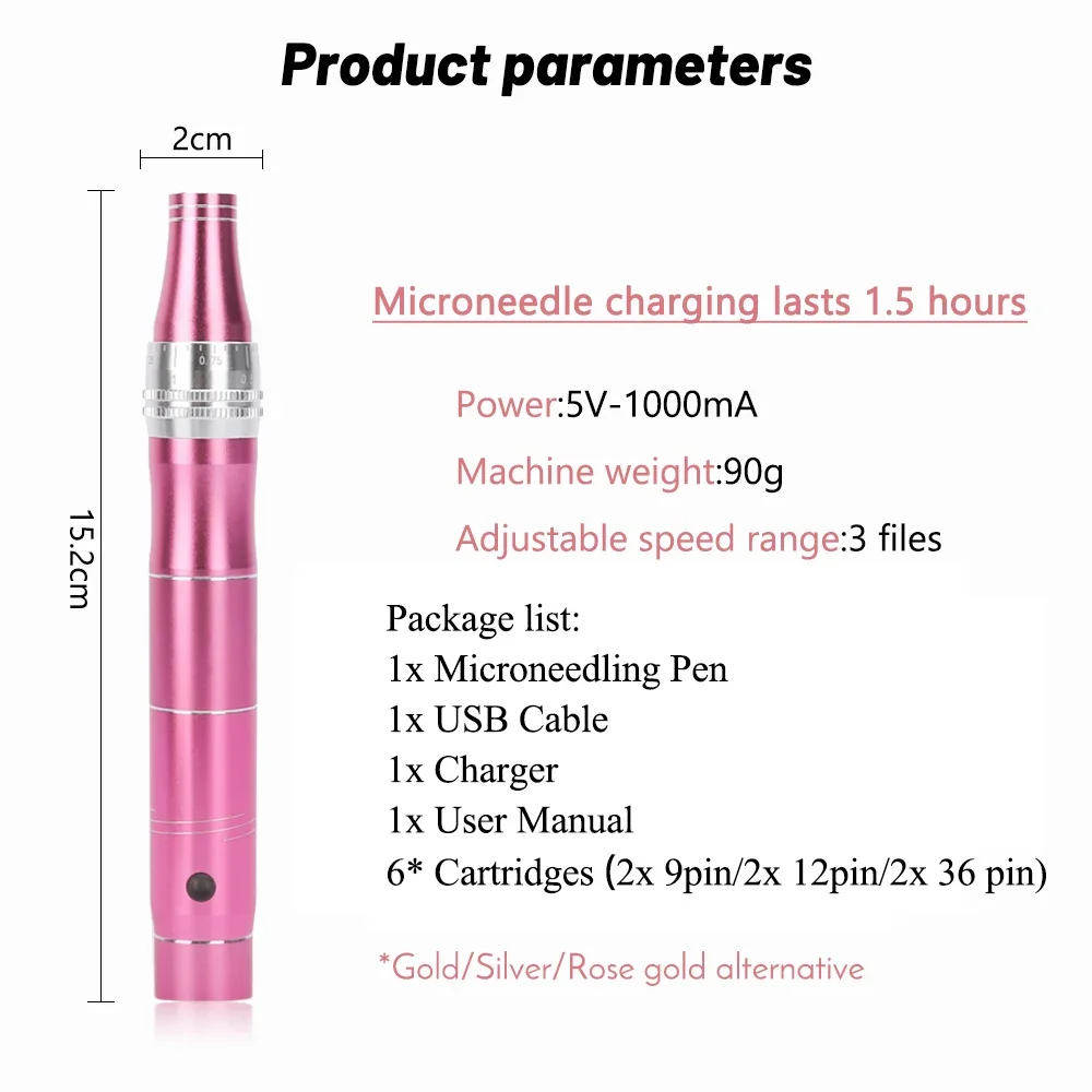 Electric Derma Pen Wireless Skin Care Machine Device Professional Microblading MicroNeedles Gun Derma Mesotherapy with Cartridge