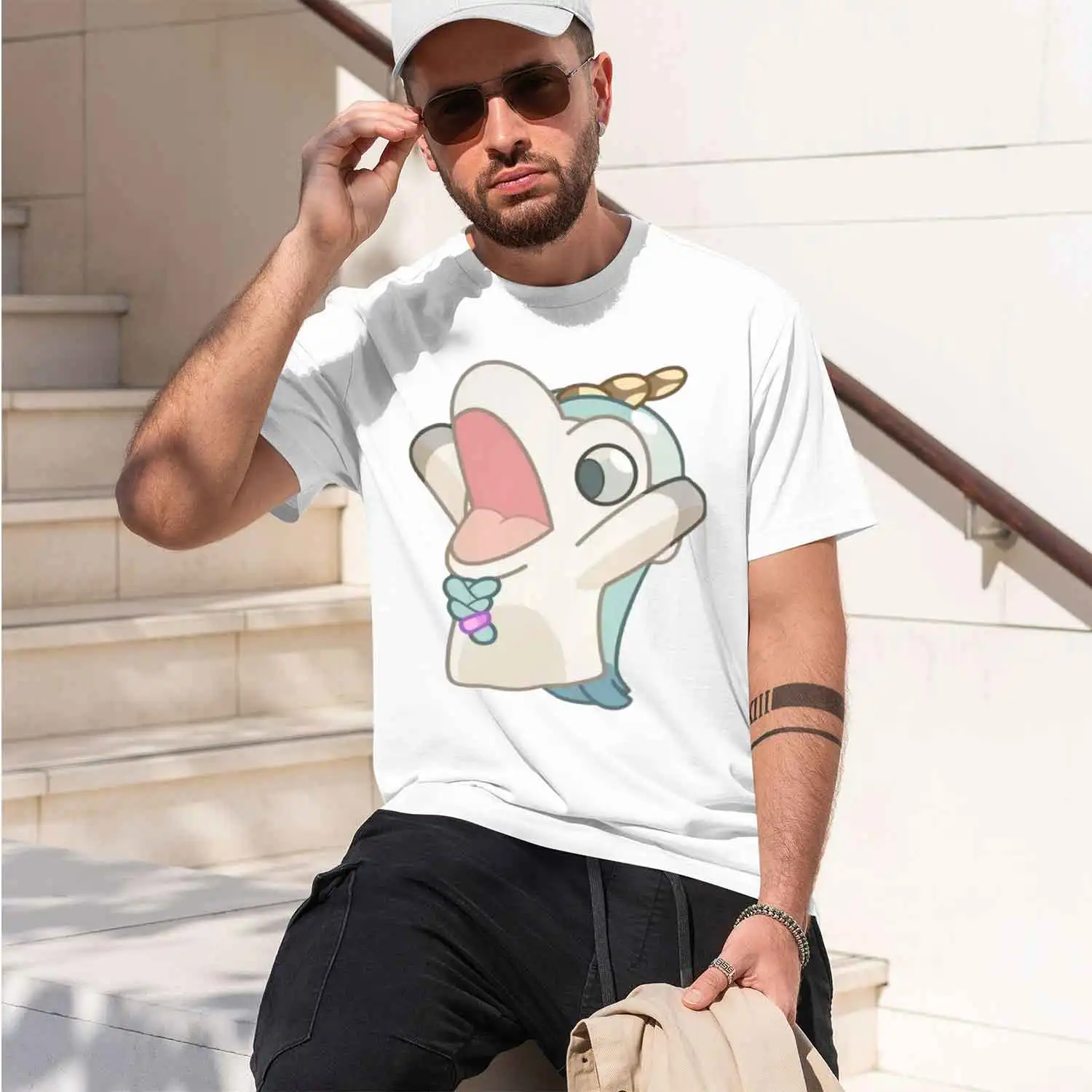 Unorseing T Shirt Summer Blueyed Anime Vintage T-Shirts Hip Hop Tee Shirt For Men Short Sve Casual Clothes 2026 New Model Men’s