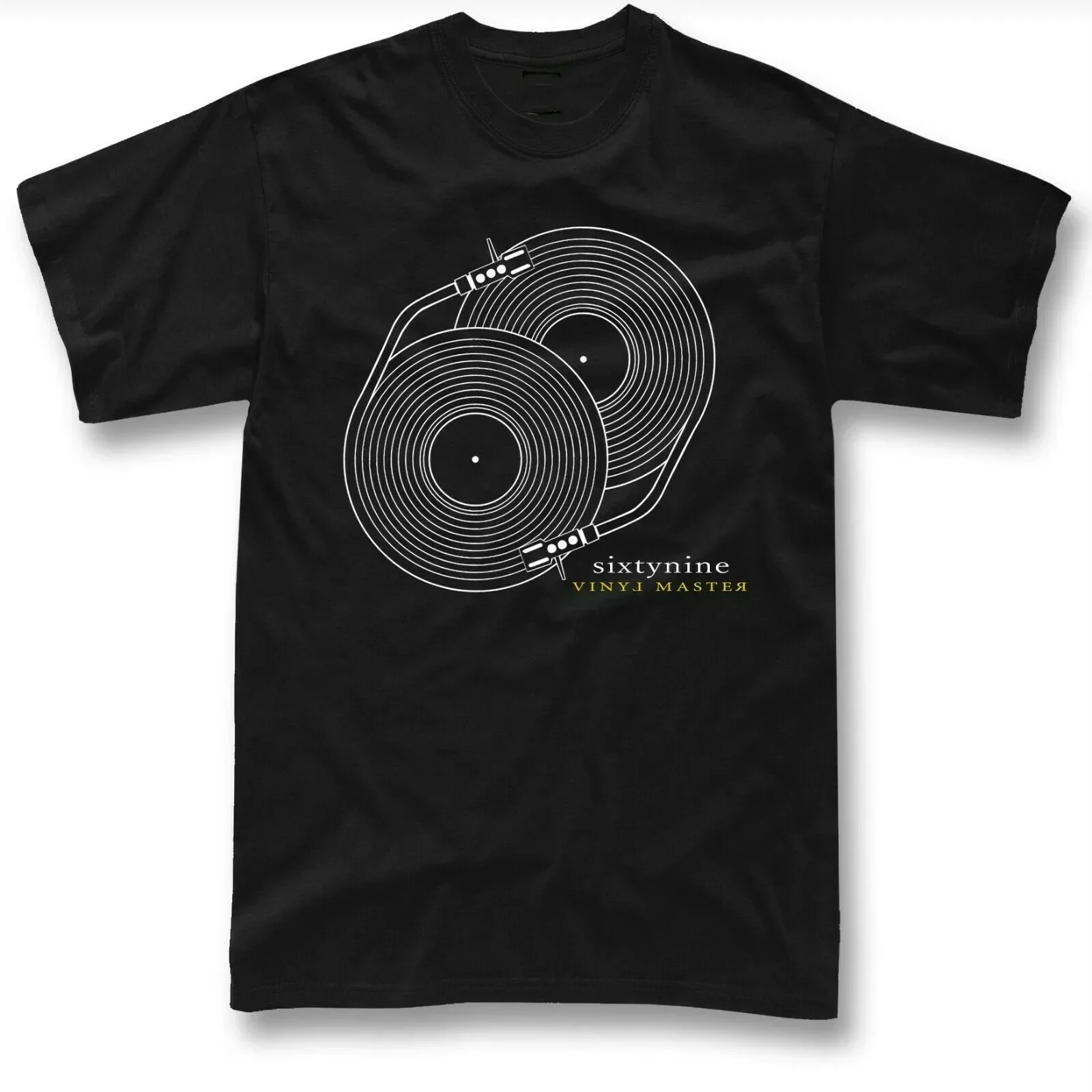 Vinyl Record Turntable Technics Sixtynine DJ Gift T-Shirt 100% Cotton O-Neck Summer Short Sleeve Casual Mens T-shirt Size S-3XL