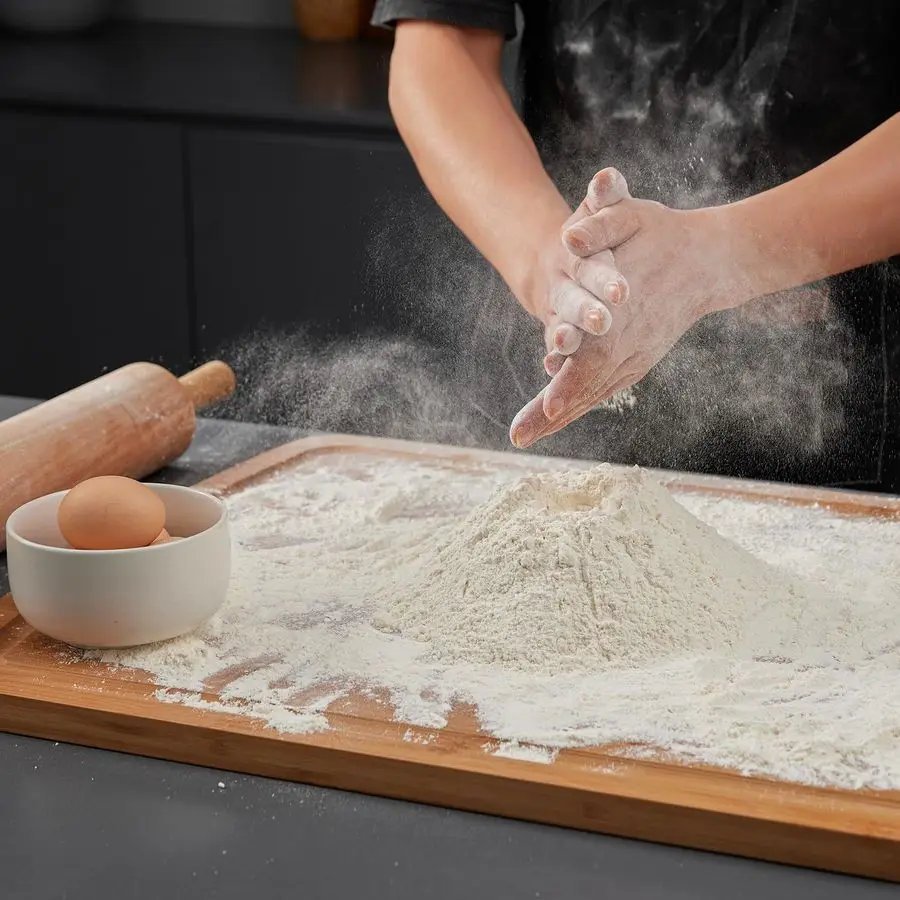 20インチ特大竹製まな板 3XLコンロカバー付きまな板 肉切り板 バーベキュー用七面鳥カービングボード E