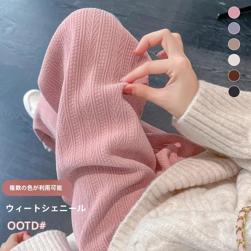 Maternity Trousers Thickened Fleece Wide Leg Casual Loose Outerwear Winter Spring Autumn Pregnant Women's Clothing
