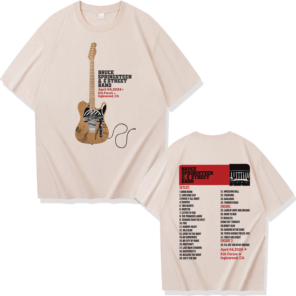 Bruce Springsteen and E Street 2024 Tour T-Shirts Summer Shirts Short Sleeve Man Woman Fans Gift Unisex