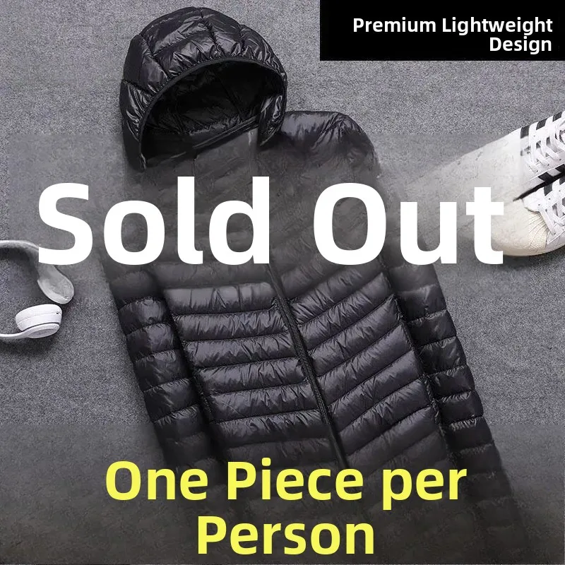 

2024, высококачественная легкая мужская пуховая хлопковая куртка Jaet ort, повседневная модная зима с капюшоном, Новое поступление, облегающий длинный рукав