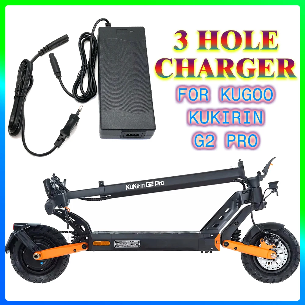 

Для электрического скутера Kugoo Kukirin G2 Pro, оригинальное зарядное устройство CQ 54,6 В, 2 А, головка, 3 отверстия, с вилкой европейского стандарта, аксессуары