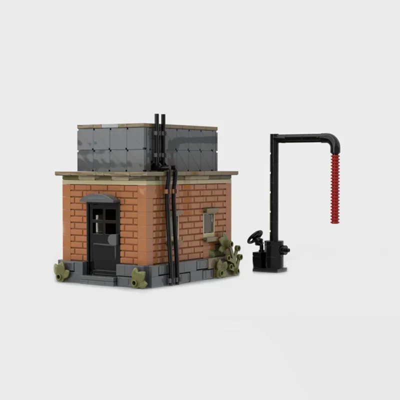 Moc Building Blocks Train Street View Water Tower Model Technical Bricks DIY Assembly Construction Toys For Childr Holiday Gift