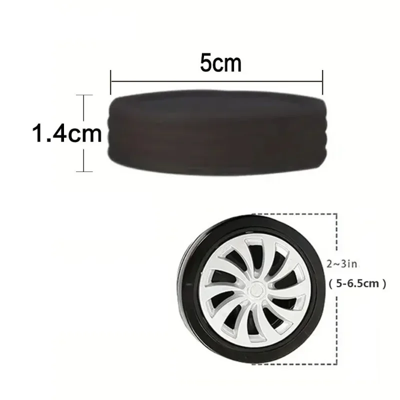 8/4PCS Luggage Wheels Protector Silicone Wheels Caster Shoes Travel Luggage Suitcase Reduce Noise Wheels Guard Cover Accessories