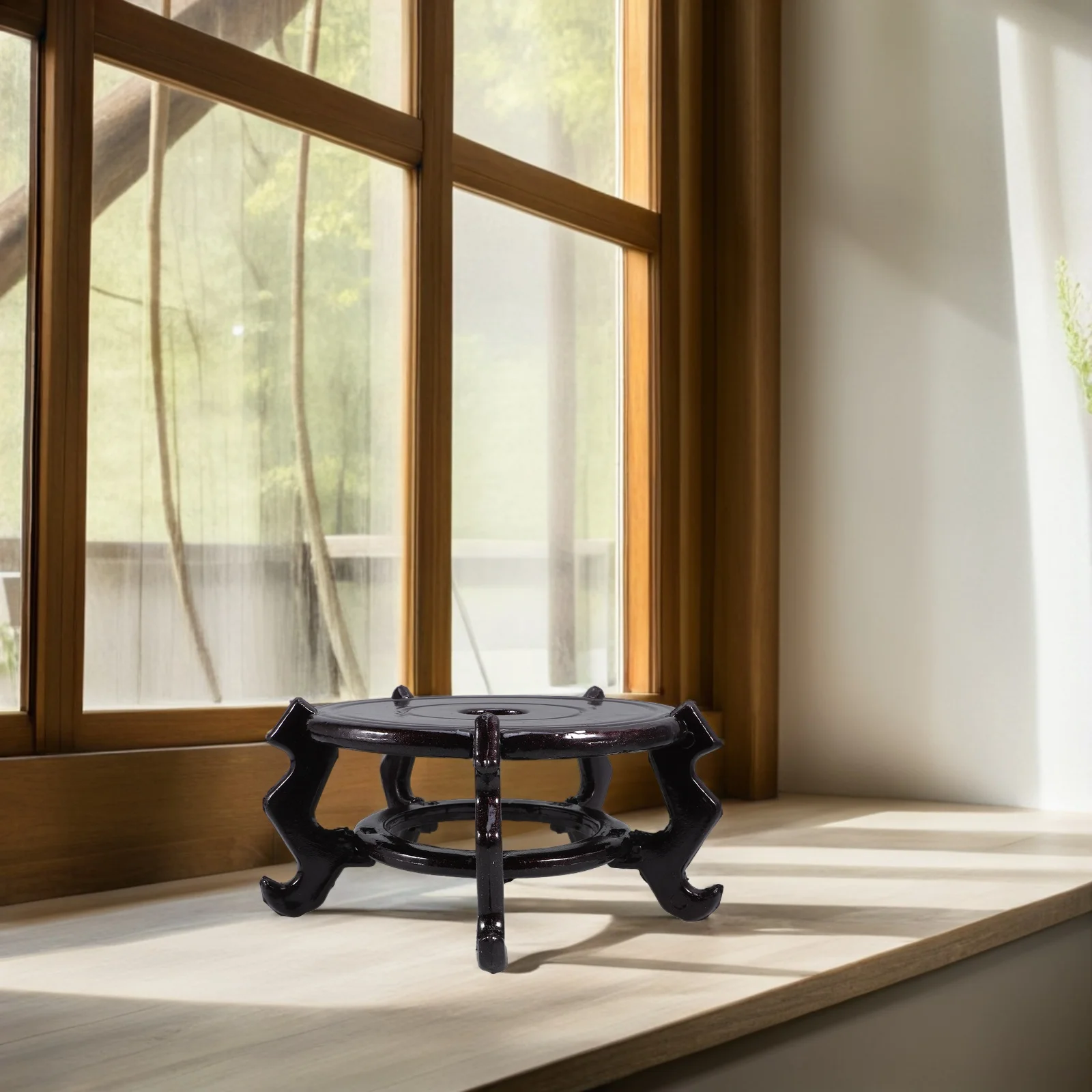 

Flower Pot Base Flowerpot Bracket Display Stand Planter Pots Indoor Outdoor Wooden Office