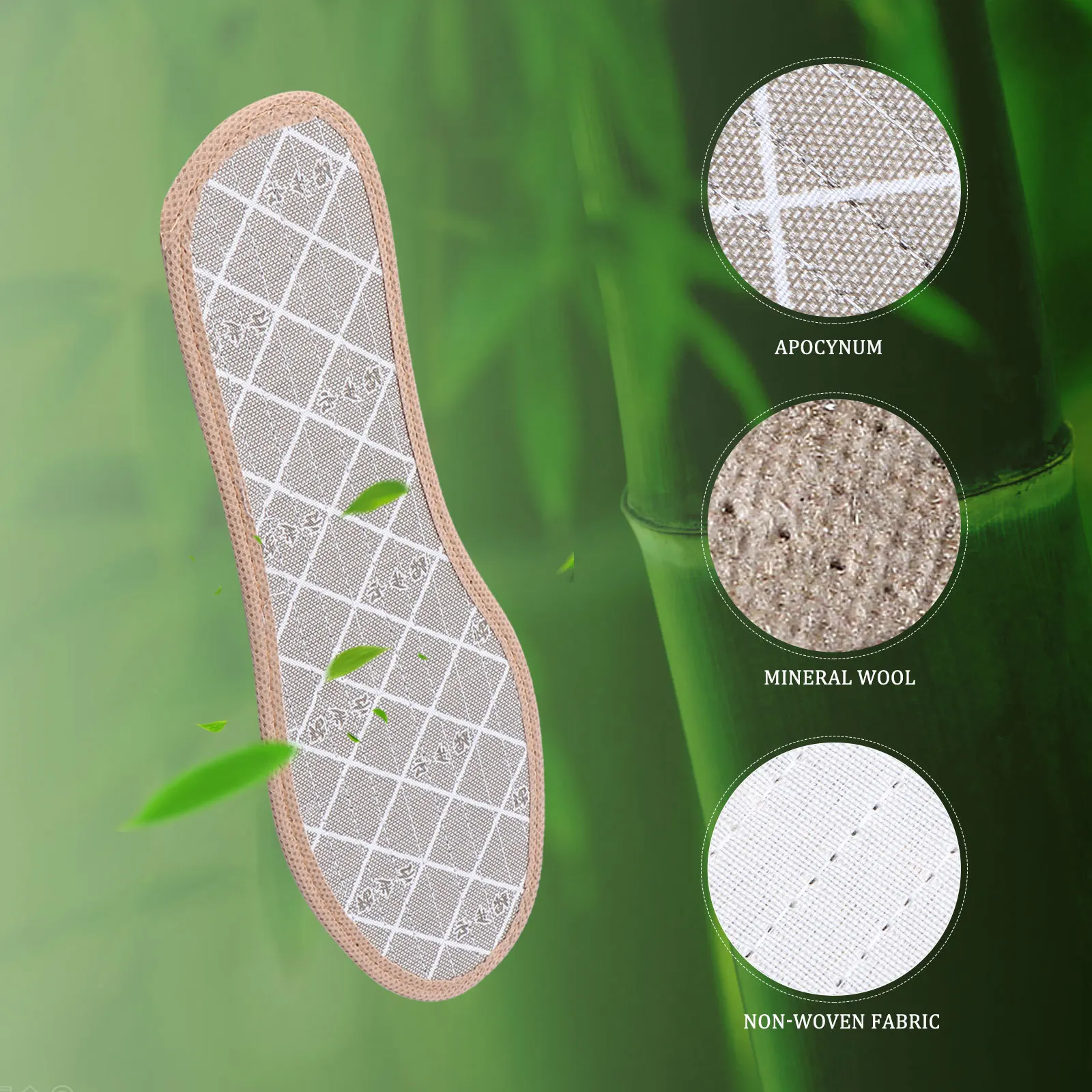 

3pcs Linen Insoles Cushioning Absorbent Breathable Shoe Inserts Size 40 Thickened Heel Pads Fatigue Relief Sports Insoles Foot