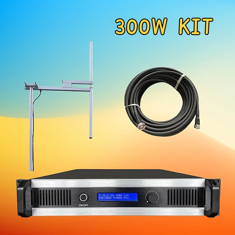 

Radio Broadcasting Equipment Long Range 300W Fm Transmitter Kit