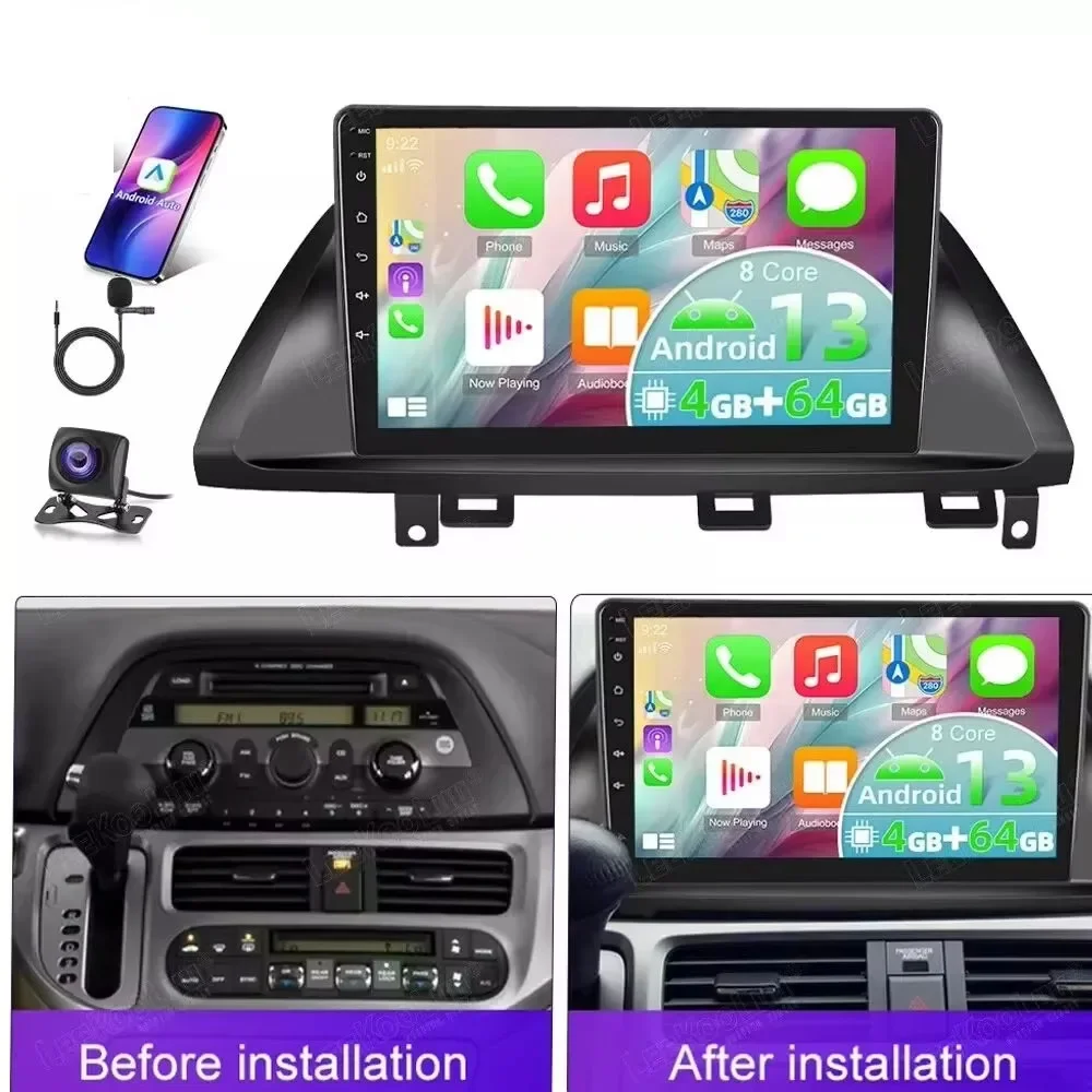 

Odyssey suitable 2005-2010 for Odyssey US version Android 14 car navigation 10-inch built-in Fit For Carplay+