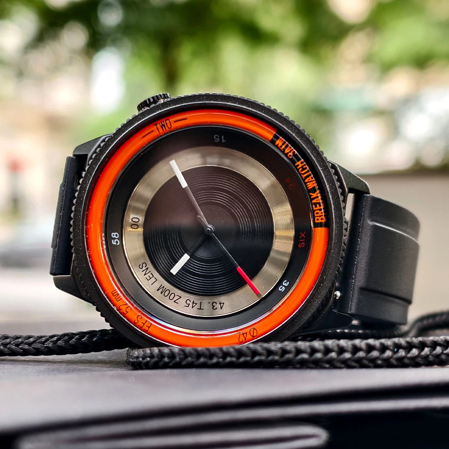 BREAK Black Camera Series Men Women Luxury Fashion Casual Stainless Steel Band Unique Sport Waterproof Quartz Watches for Man