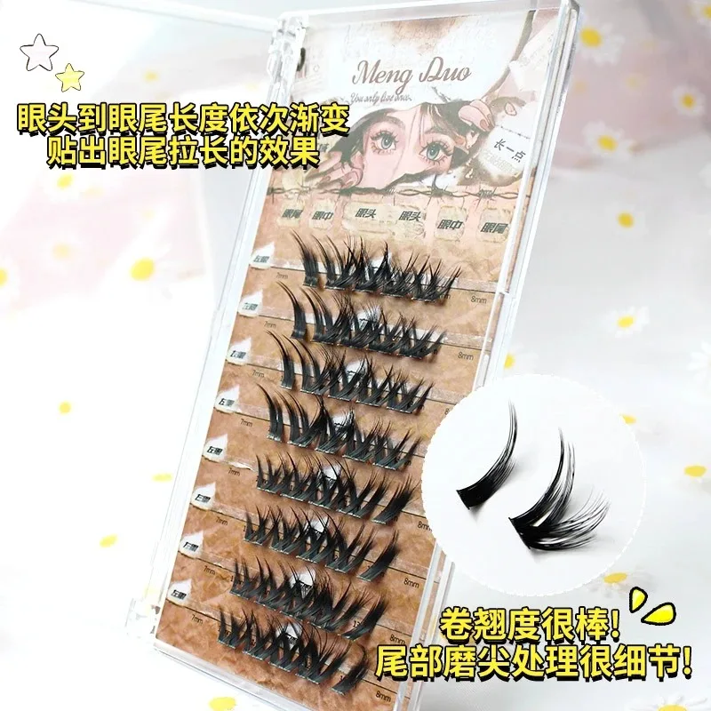 Faux-cils 3D Fluffy Individuels, Extensions de Cils Segmentés, Grappe Dramatique, Yeux de Renard, Maquillage, Nouveau