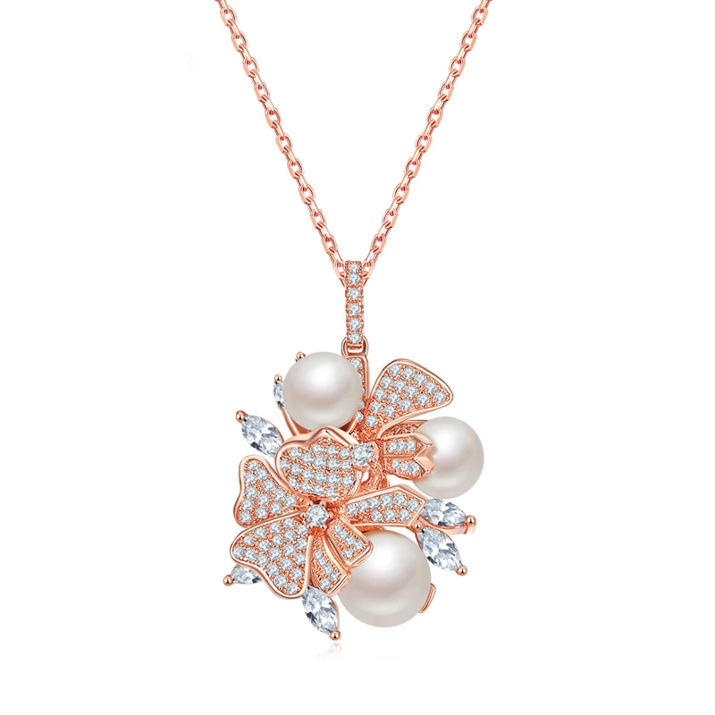 2025 LAYA 925 Sterling Silver Fashion New Style High Quality Zircon Shell Pearl Necklace Women's Wedding Party Fine Jewelry image 3