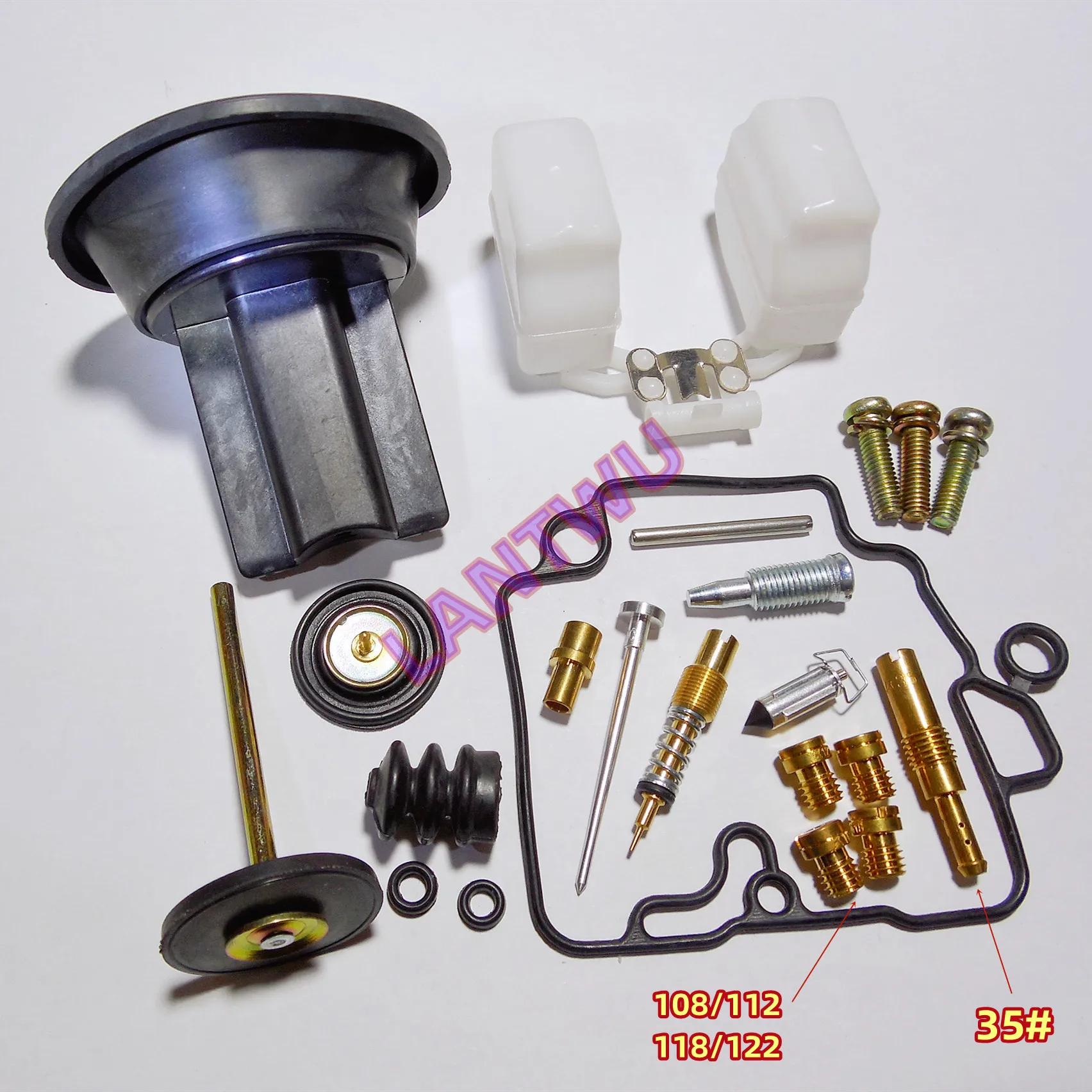 For KT CVK26 With acceleration pump carburetor Repair kit include diaphragm plunger assembly With 5MM thread main jet