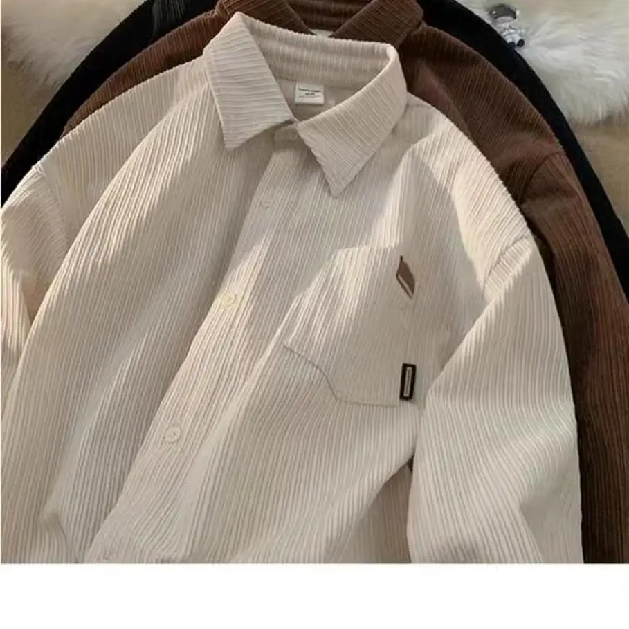 Loose Casual pana larga Sve irt hombres primavera otoño marca de moda sentimientos de gama alta para niños irt Jaet uso diario