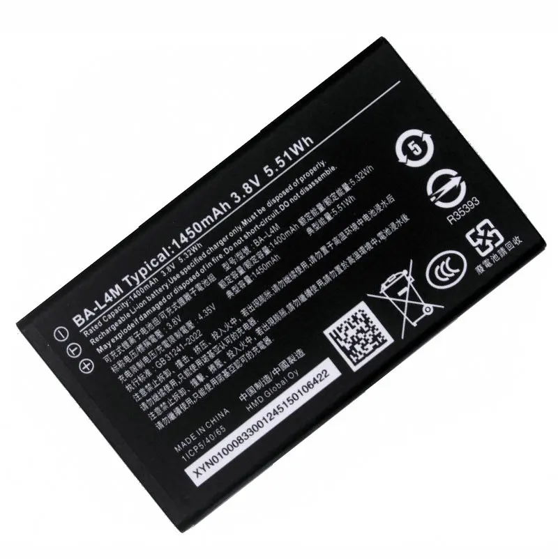 2x batería BA-L4M BAL4M 1450mAh + cargador universal para Nokia 220 4G 235 4G 3210 4G 3