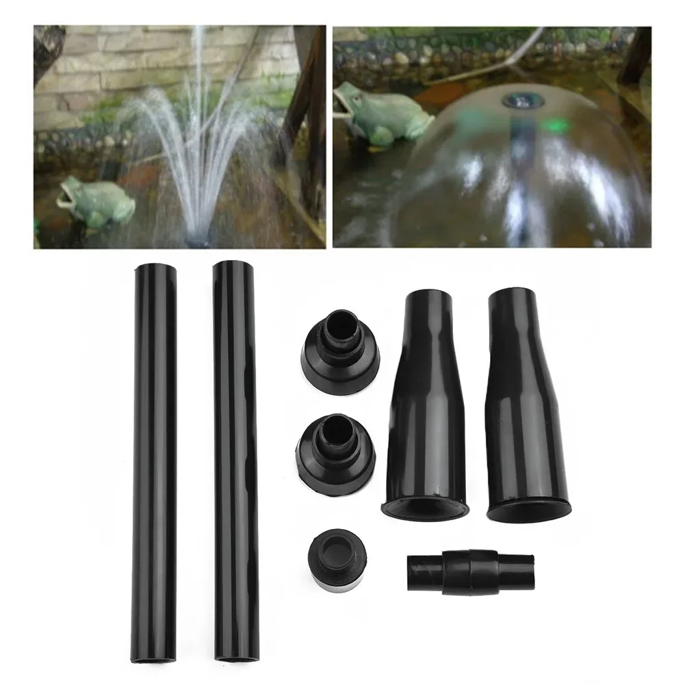 8pcs/Set Fountain Garden Waterfall Fountain Pool Pond Bird Bath Home Multi-Functional Garden Decoration Plastic Nozzle Head