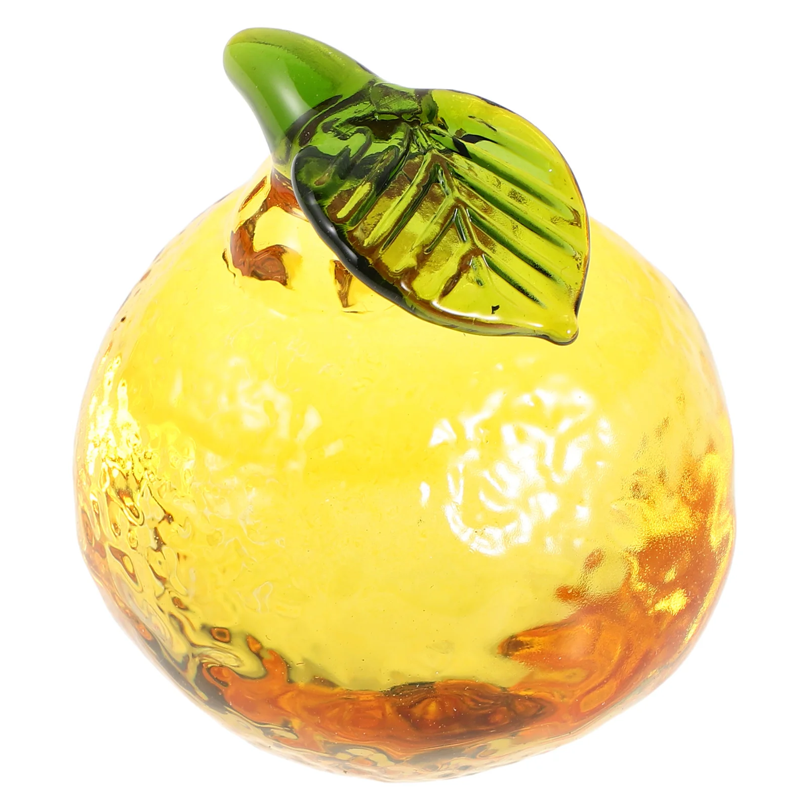

Christmas Crystal Glass Orange Decoration Desktop Fruit Ornament Kitchen Statue Realistic Fruit Decor Food Decor