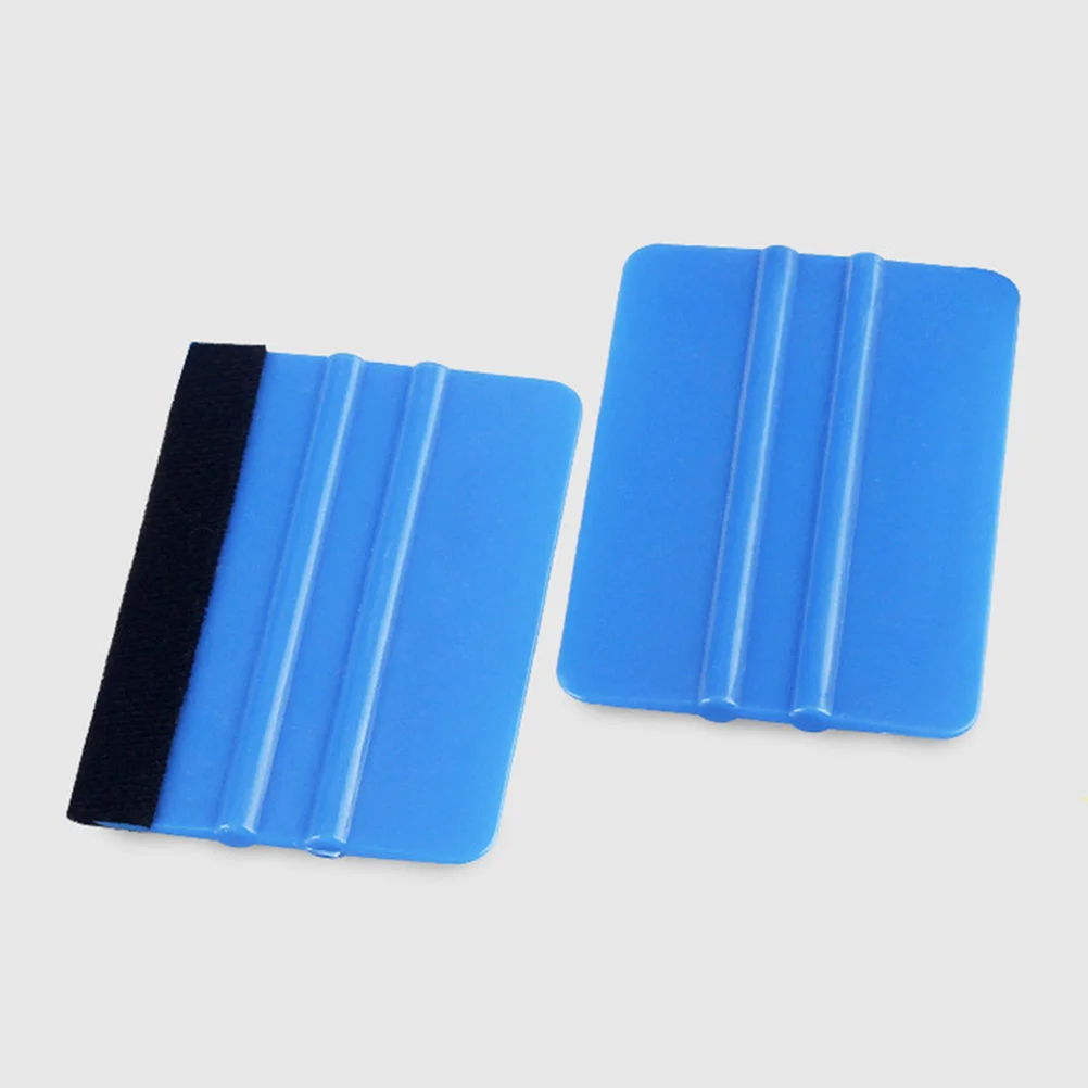 5pcs Plastic Felt Squeegee Window Film Decal Scraper Applying Tool Car Gadget for Car Auto Automobile (Blue)