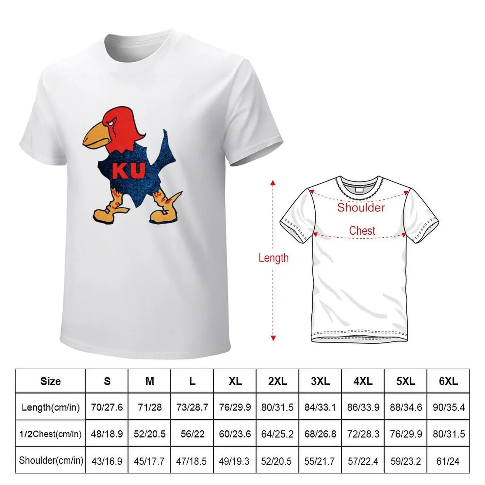 1923 KU Jayhawk T-Shirt man clothes oversized t shirt cute tops vintage clothes vintage t shirt men