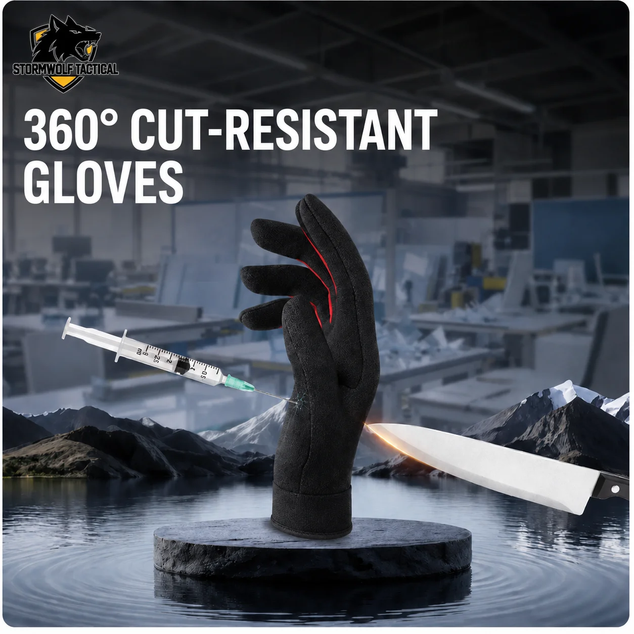 360° Anti‑Puncture Anti‑Cut Gloves, Needle‑Stab Resistant Non‑Slip Safety Protective Gloves STORMWOLF TACTICAL