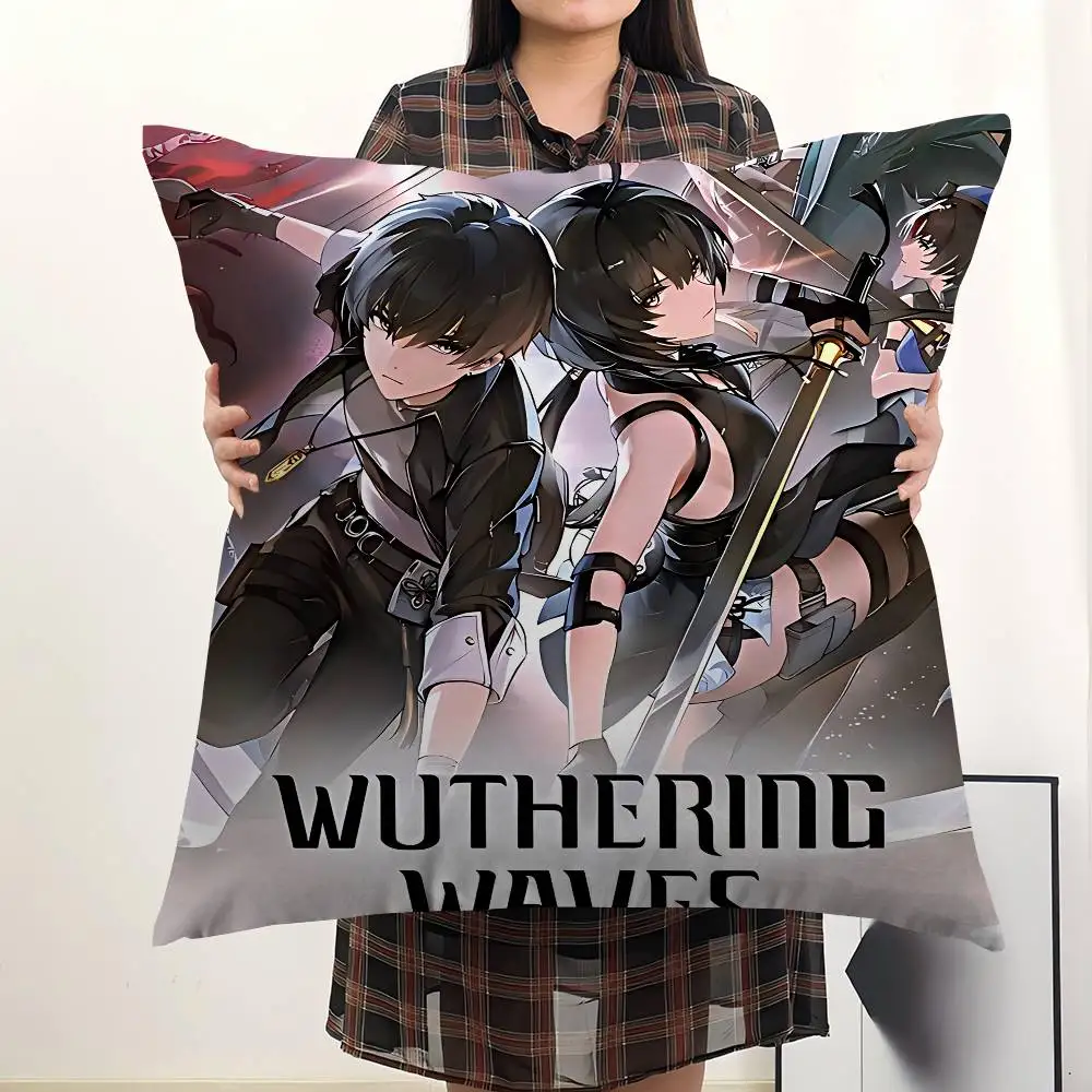 Pretty Video Game W-Wuthering Waves Personalized Pillow Cover Kids Bedroom Wild Party Decor Pillowcase kid Birthday shower Gift