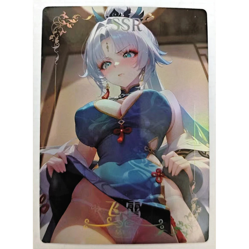 Godin Verhaal SSR Elysia Amber Vuurwerk Shin-ho Yae Miko Barbara Fischl Kafka Walnoot Kleurrijke flash collectible kaarten geschenken