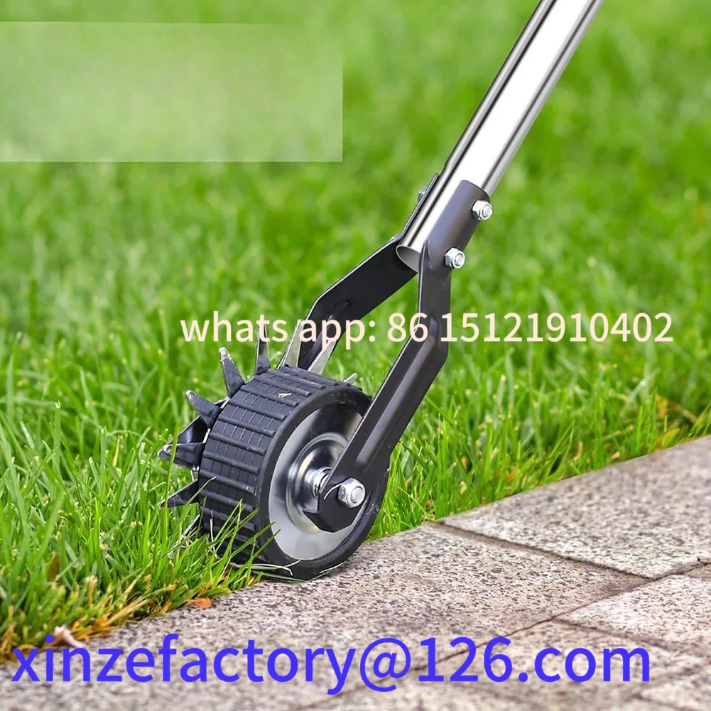 

Customizable 171cm Adjustable Stainless Steel Lawn Edger - Manual Wheeled Garden Tool for Precision