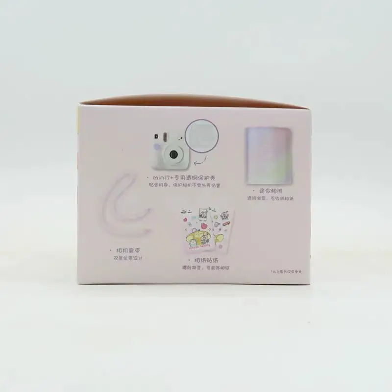 FUJIFILM Instax mini 7 + Accesorios caja de regalo que incluye funda protectora transparente, correa para el hombro, álbum de libros, pegatinas para cámara