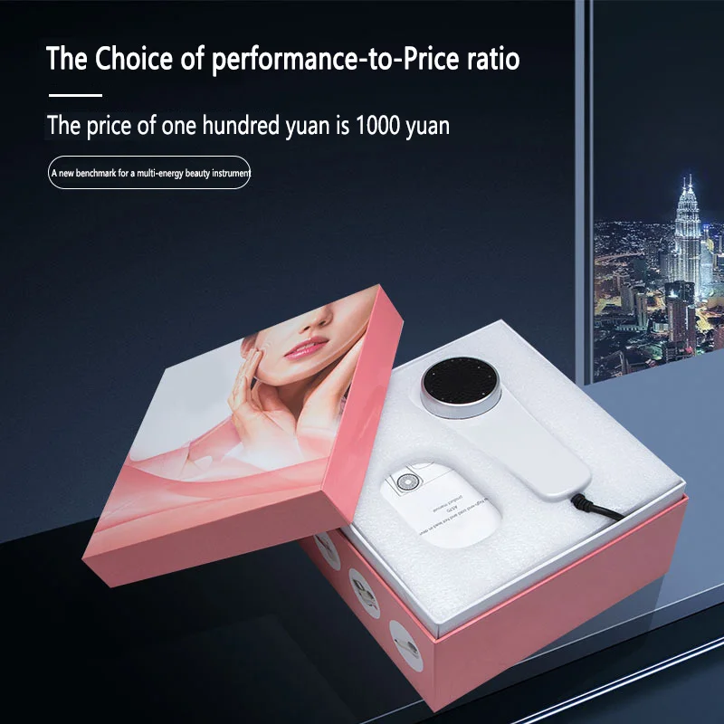 حار الباردة مدلك الوجه الفوتون تجديد تدليك الوجه جهاز الجمال رفع الجلد ثبات كول الدافئة المطرقة المسام مقدم