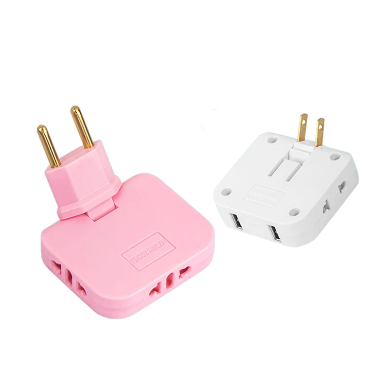 US ปลั๊กและซ็อกเก็ต 3 ใน 1 Extension Travel Adapter AC Outlet เม็กซิโกญี่ปุ่นแคนาดาอเมริกันไฟฟ้า Outlets Power Converter