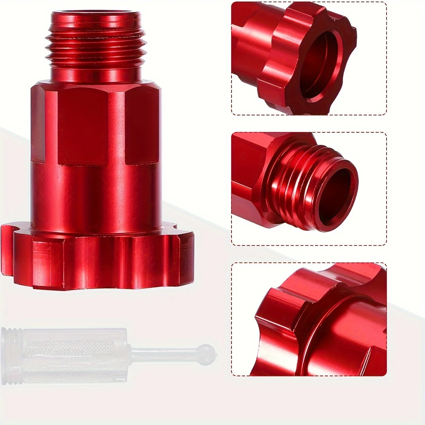 Spray Gun Paint Cup Adapter Connector Wash-free Design Internal 14mm/16mm External 16mm Threaded Paint Tool Accessory