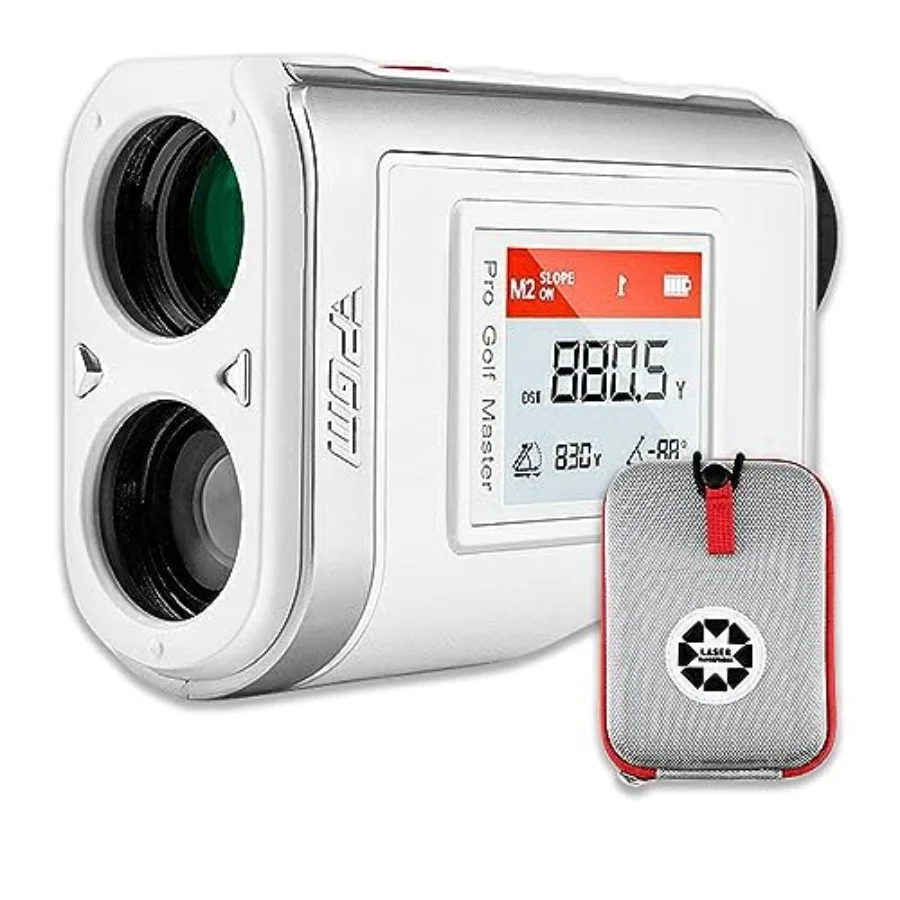 

Лазерный дальномер для гольфа с OLED-дисплеем (красный/зеленый), 7-кратным увеличением, измерением расстояния до 600-1300 ярдов и функцией Pin-Lock