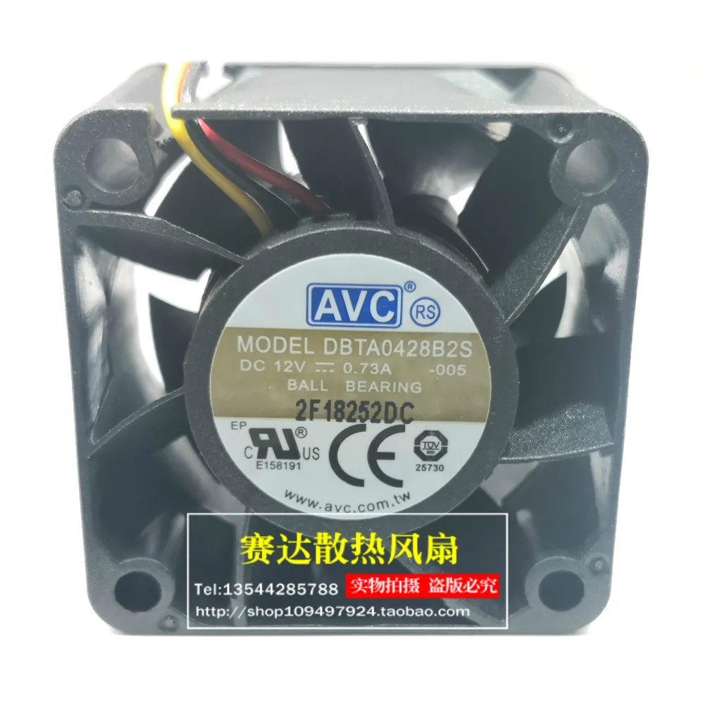 

NEW AVC 4028 12V 0.73A DBTA0428B2S Double ball bearing cooling fan 40*40*28mm