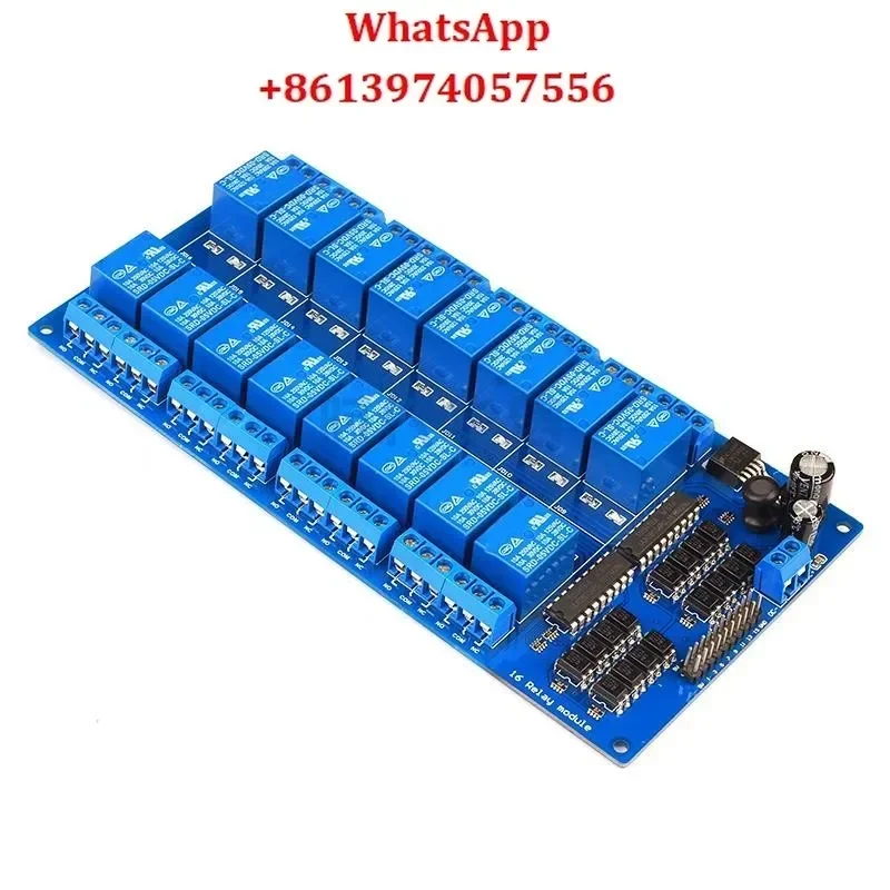 

16-Channel relay module, optocoupler isolation, low-level trigger PLC control board 5v12v24v relay