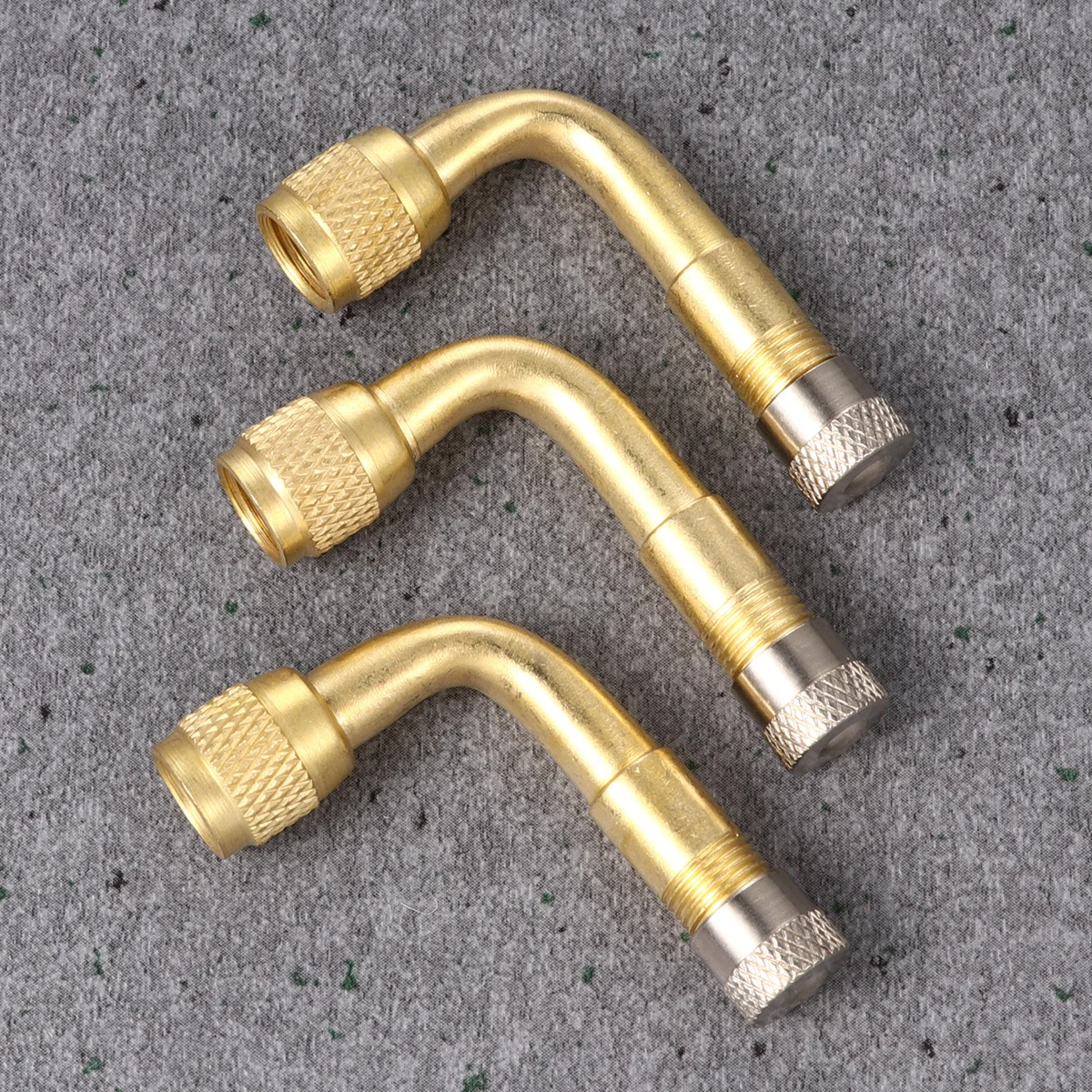 

3Pcs Tire Stem Extension Adaptor 90 Degree Curved Durable Inflator Converter for Car Truck Motorcycle Trailer Rv Vehicle