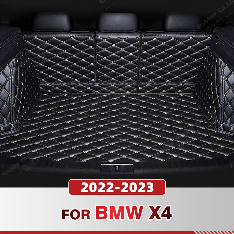 

Автомобильный коврик для багажника с полным покрытием для BMW X4 2022 2023, кожаная накладка для багажника автомобиля, подкладка для груза, защитные аксессуары для интерьера