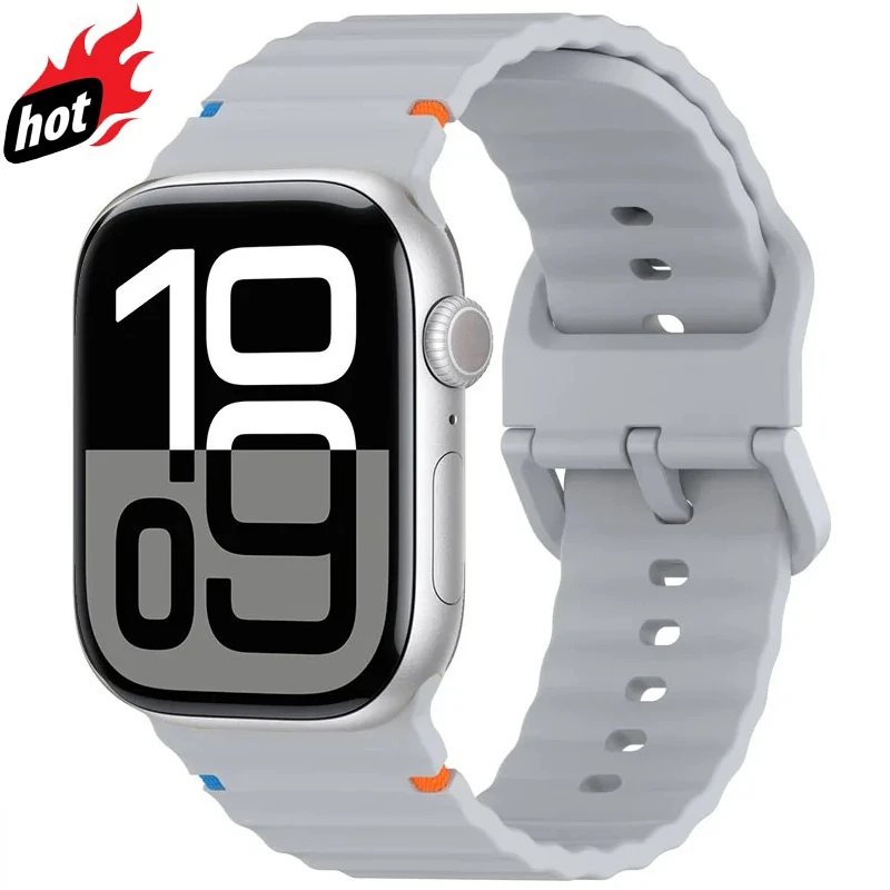 

Strap for Apple watch Band 46mm 42mm 49mm 45mm 44mm 40 41mm correa Silicone sports Bracelet iWatch series Ultra 10 9 8 7 6 SE 5